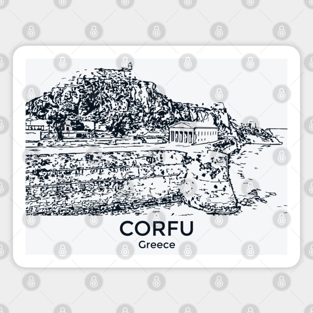 Corfu - Greece Magnet by Lakeric